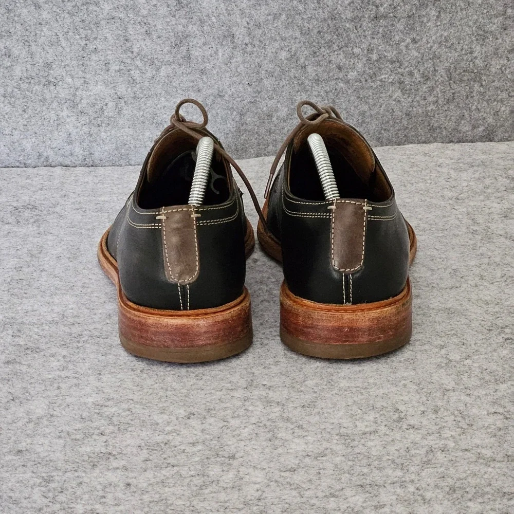 Johnston & Murphy Conard Black Leather Cap Toe Oxford Dress Shoes Mens 9.5